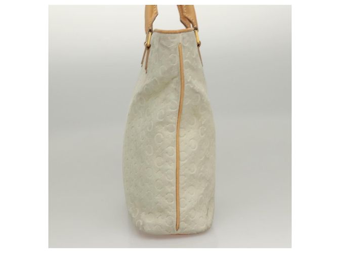 Céline Celine Vintage Macadam C Macadam Suede Bianco - vista 3
