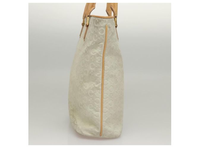 Céline Celine Vintage Macadam C Macadam Suede Bianco - vista 4