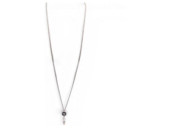 Christian Dior NUOVO COLLIER DIOR SAUTOIR PENDENTE API PERLA 94,5 CM COLLANA IN METALLO D'oro - vista 2