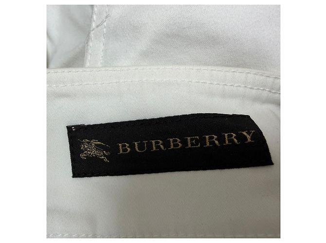 Burberry Bleistiftrock aus weißer Baumwolle Roh - Ansicht 3