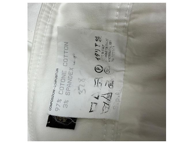 Burberry Bleistiftrock aus weißer Baumwolle Roh - Ansicht 4