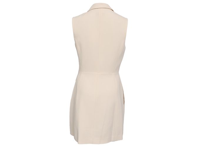 Vestido Mini Blazer Theory en Triacetato Blanco Crudo - vista 3