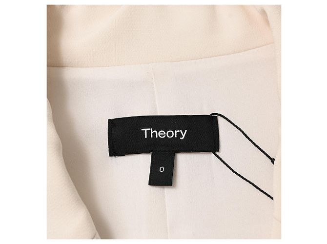 Vestido Mini Blazer Theory en Triacetato Blanco Crudo - vista 5