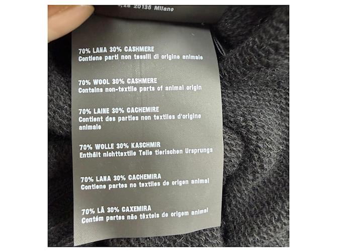 Prada Strickjacke mit Rundhalsausschnitt aus schwarzer Wolle - Ansicht 5