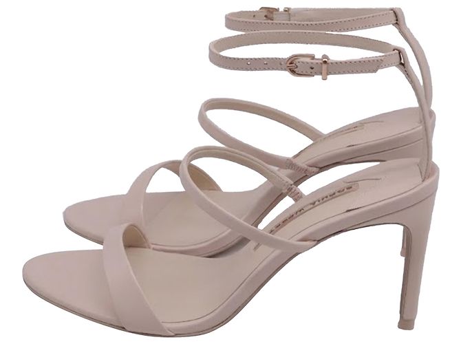 Sandali con cinturino alla caviglia Sophia Webster in pelle rosa nudo - vista 4