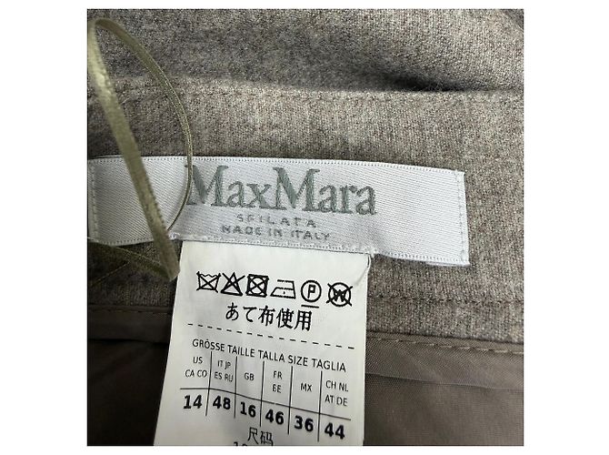 Pantalones rectos Max Mara en lana virgen gris - vista 3