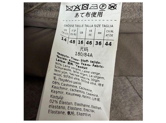 Pantalones rectos Max Mara en lana virgen gris - vista 4