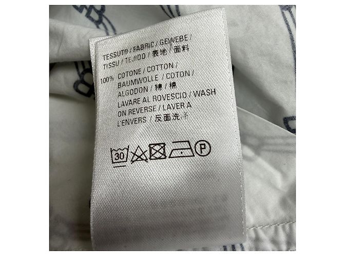 Everyday Camisa de botones Balenciaga BB Monogram en algodón blanco Crudo - vista 4