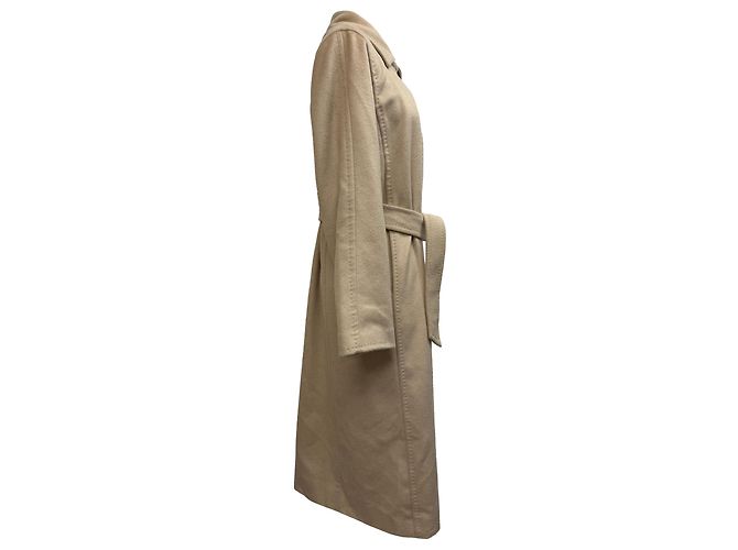 Max Mara Riccio Gürtelmantel aus beigem Kamelhaar - Ansicht 2