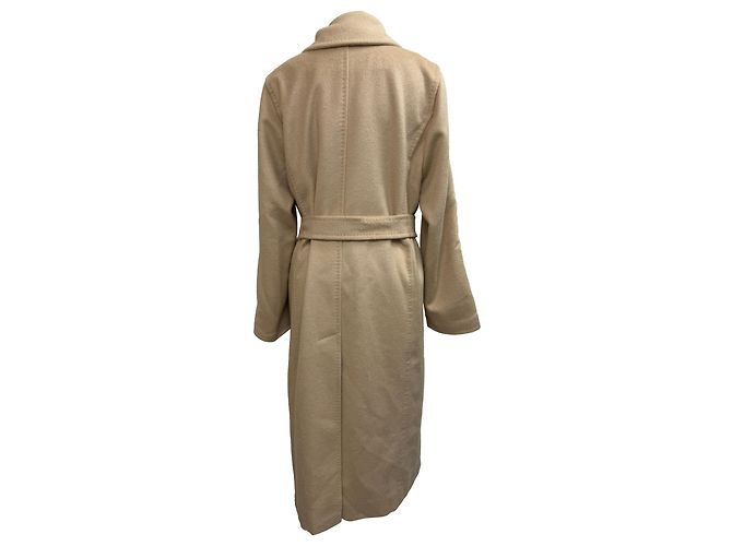 Max Mara Riccio Gürtelmantel aus beigem Kamelhaar - Ansicht 3