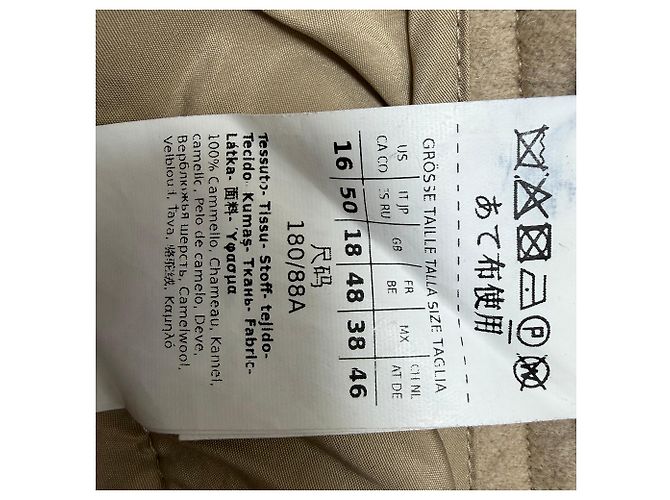 Calça Larga Max Mara em Bege Camelo - vista 4