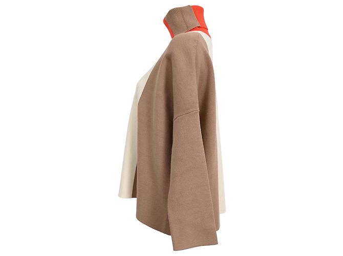 Gestreifter Rollkragenpullover von Victoria Beckham aus mehrfarbiger Viskose Mehrfarben - Ansicht 2