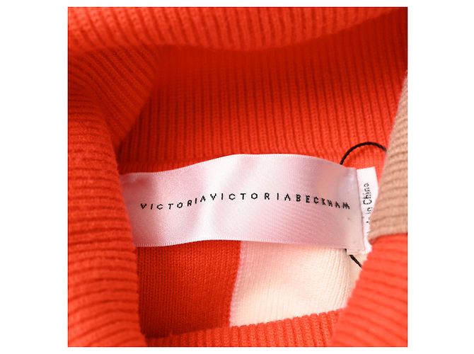 Gestreifter Rollkragenpullover von Victoria Beckham aus mehrfarbiger Viskose Mehrfarben - Ansicht 4