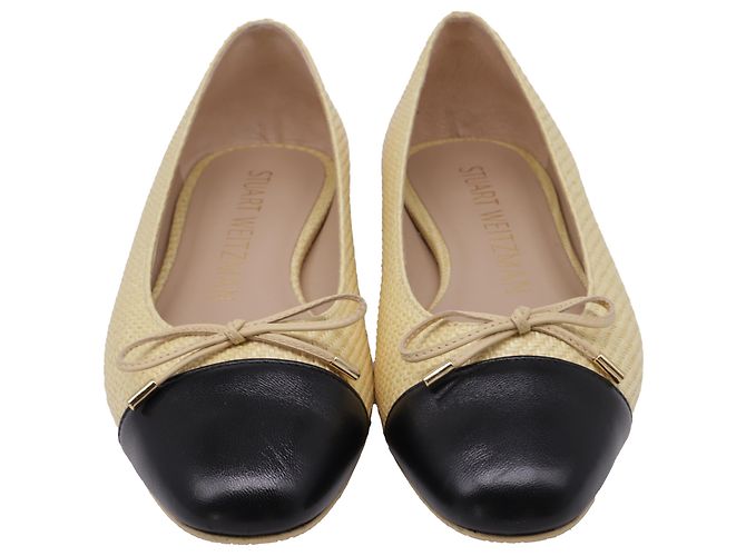 Bailarinas Sleek Bow en Raffia Crema de Stuart Weitzman Blanco Crudo - vista 2