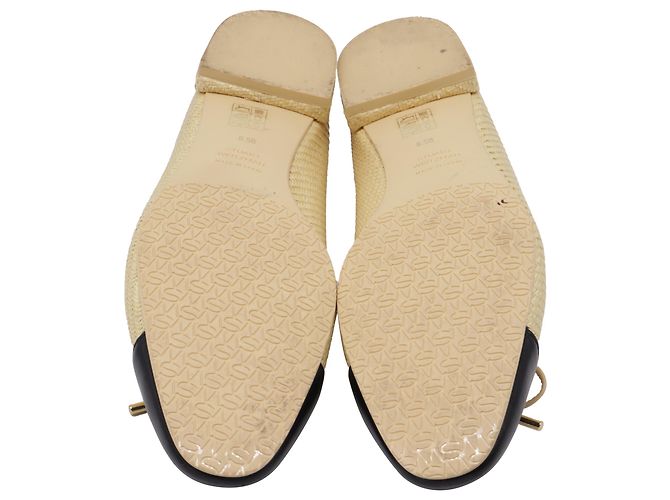 Bailarinas Sleek Bow en Raffia Crema de Stuart Weitzman Blanco Crudo - vista 6