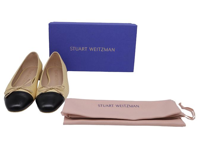 Bailarinas Sleek Bow en Raffia Crema de Stuart Weitzman Blanco Crudo - vista 9