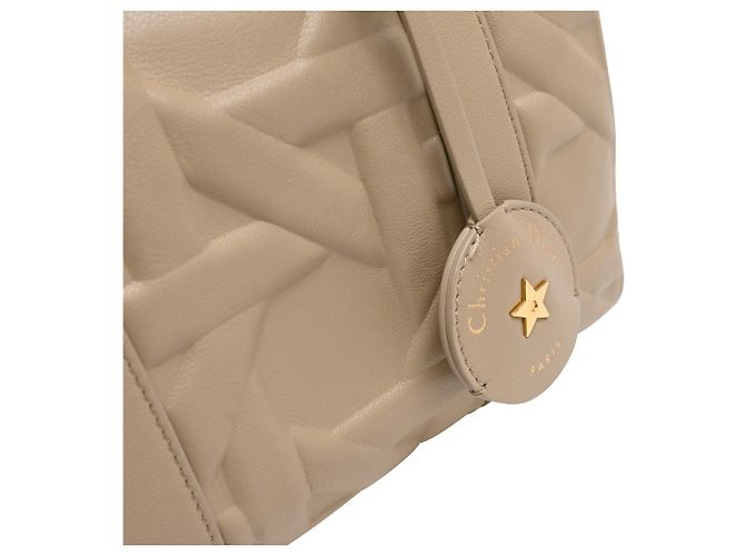 Borsa a mano Dior Groove 20 in pelle di vitello beige - vista 12
