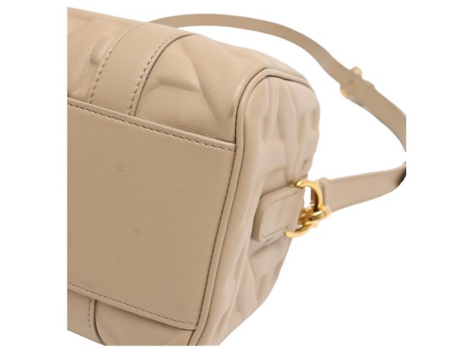 Borsa a mano Dior Groove 20 in pelle di vitello beige - vista 13