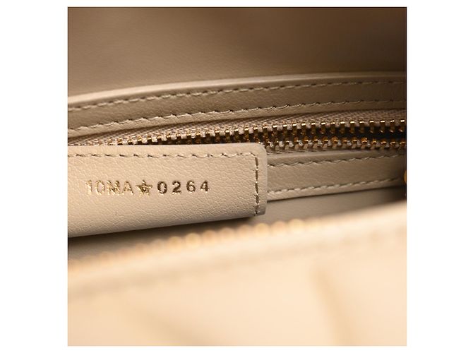 Borsa a mano Dior Groove 20 in pelle di vitello beige - vista 7