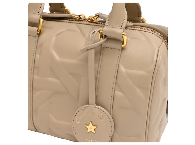 Borsa a mano Dior Groove 20 in pelle di vitello beige - vista 8