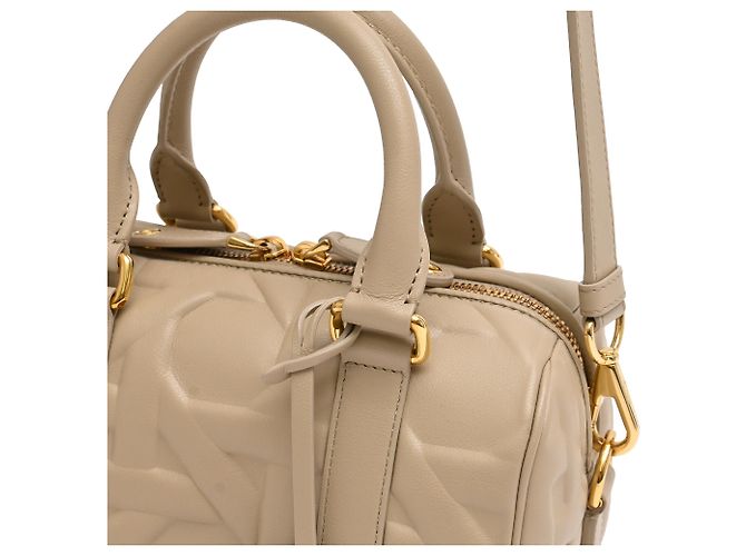 Borsa a mano Dior Groove 20 in pelle di vitello beige - vista 9