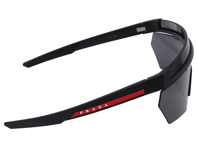 Gafas de sol Prada 0PS01YS Ski Shield Visor en acetato negro - vista 2