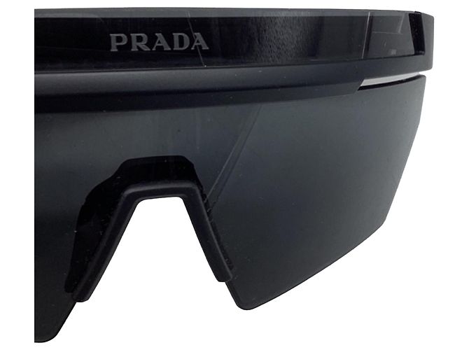Gafas de sol Prada 0PS01YS Ski Shield Visor en acetato negro - vista 6