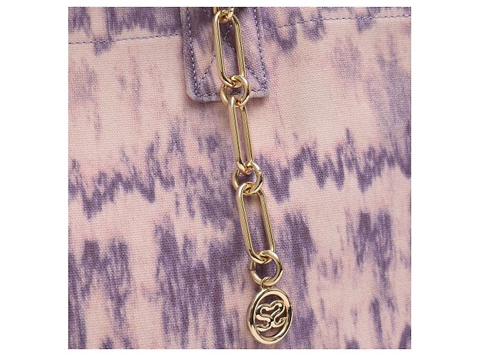Borsa tote tie-dye Sandro Kasba in tela di cotone viola Porpora - vista 10