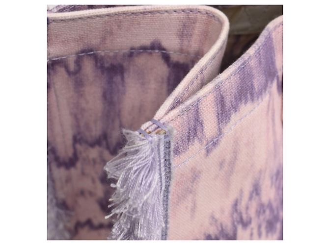 Borsa tote tie-dye Sandro Kasba in tela di cotone viola Porpora - vista 12