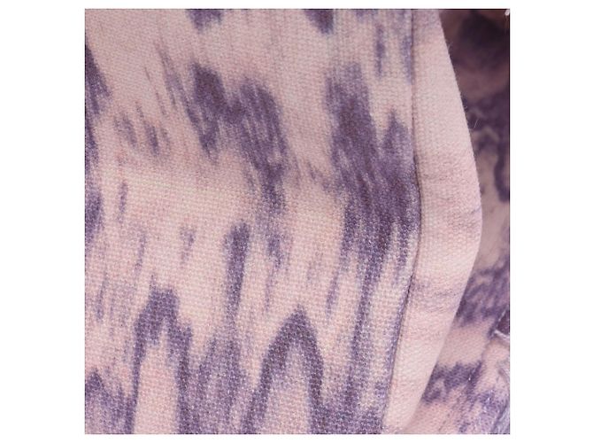 Borsa tote tie-dye Sandro Kasba in tela di cotone viola Porpora - vista 13