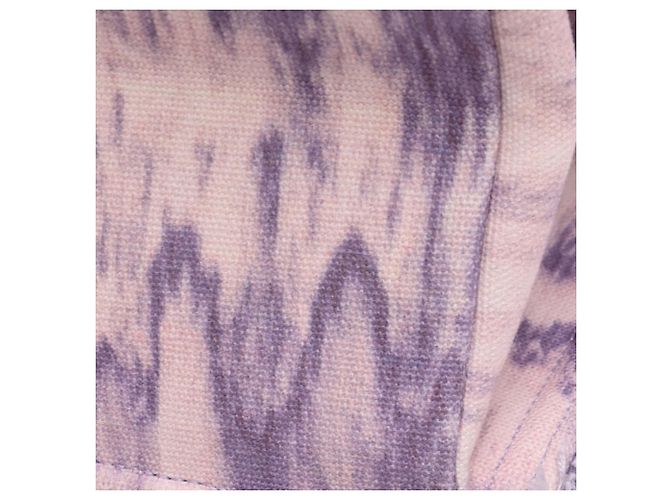 Borsa tote tie-dye Sandro Kasba in tela di cotone viola Porpora - vista 14