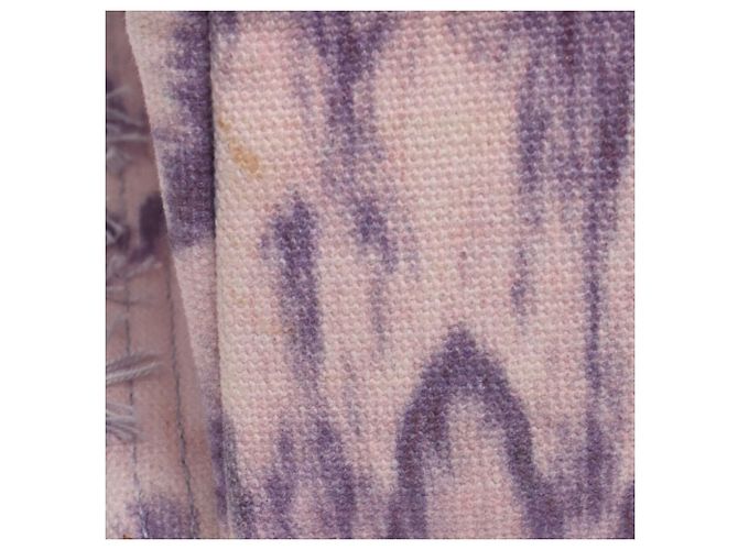 Borsa tote tie-dye Sandro Kasba in tela di cotone viola Porpora - vista 15