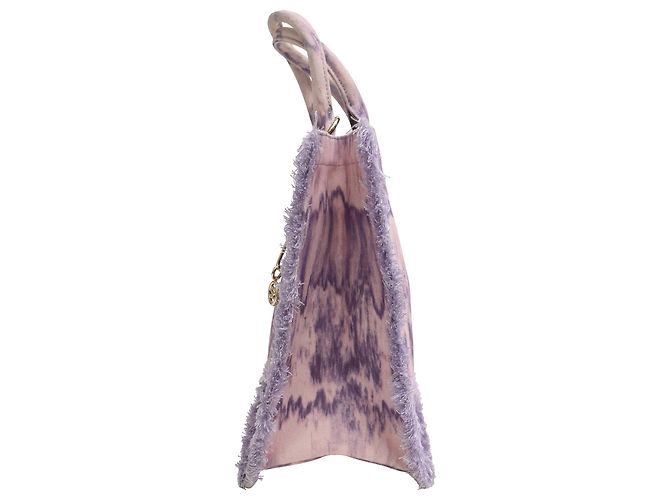 Borsa tote tie-dye Sandro Kasba in tela di cotone viola Porpora - vista 2