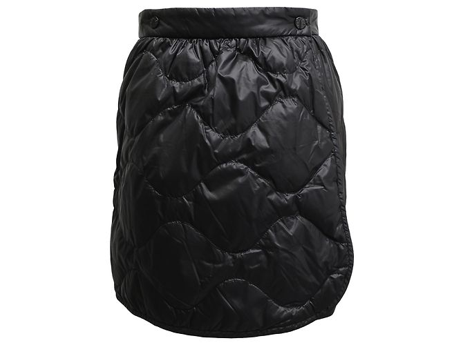 Falda Mini Acolchada de Plumas Moncler en Poliamida Negra Negro - vista 2