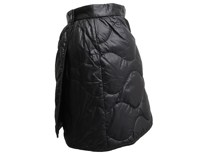 Falda Mini Acolchada de Plumas Moncler en Poliamida Negra Negro - vista 3