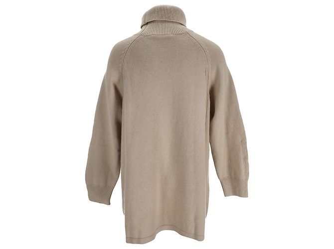 Beige Wollstrick Mini Kleid mit Rollkragen von Ba&sh - Ansicht 3