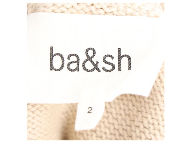 Beige Wollstrick Mini Kleid mit Rollkragen von Ba&sh - Ansicht 4