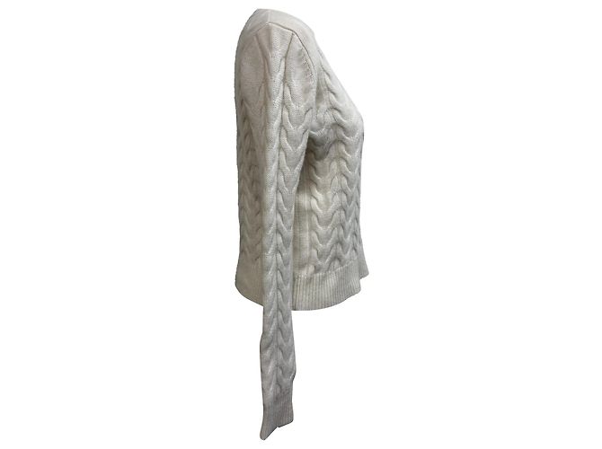 Suéter de punto de cachemira blanca Max Mara Blanco Crudo - vista 2