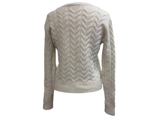 Suéter de punto de cachemira blanca Max Mara Blanco Crudo - vista 3