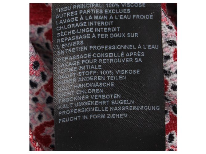 Macacão Estampado com Decote em V em Viscose Vermelha Ba&sh - vista 6