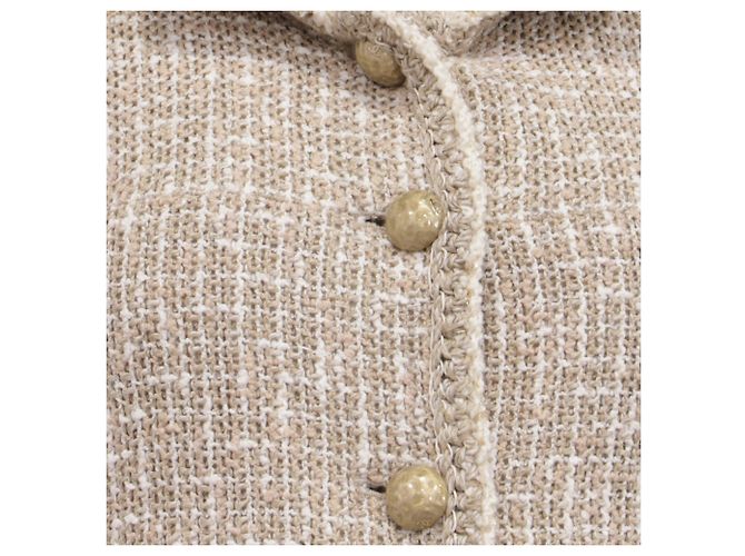 Timeless Blazer de tweed beige de algodón de Chanel - vista 2