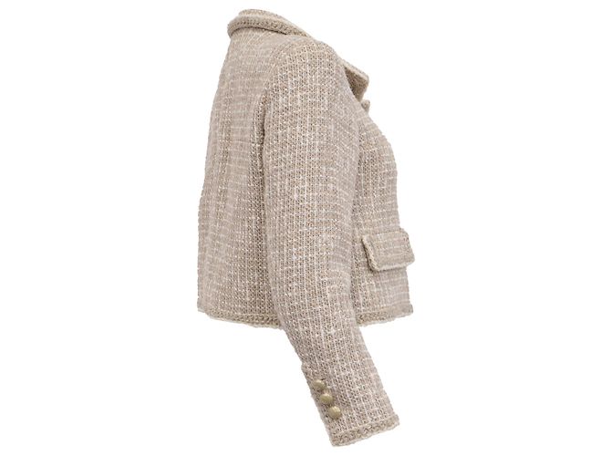Timeless Blazer de tweed beige de algodón de Chanel - vista 3