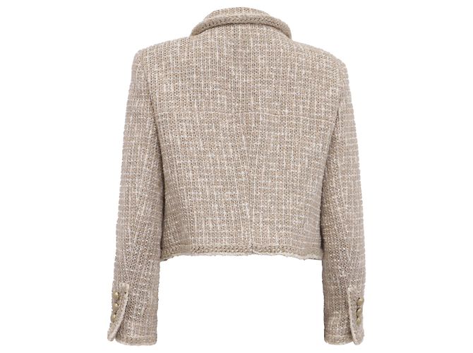 Timeless Blazer de tweed beige de algodón de Chanel - vista 4