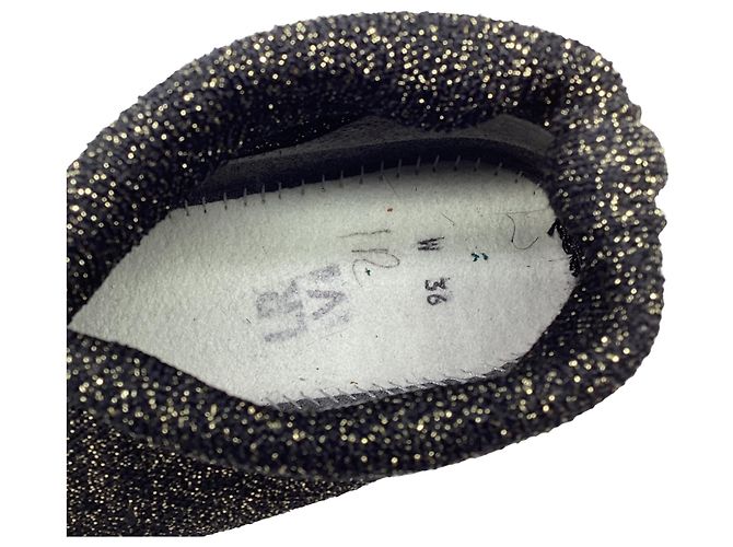 Balenciaga Speed Glitzer Trainer Schuhe aus schwarzem Polyester - Ansicht 10