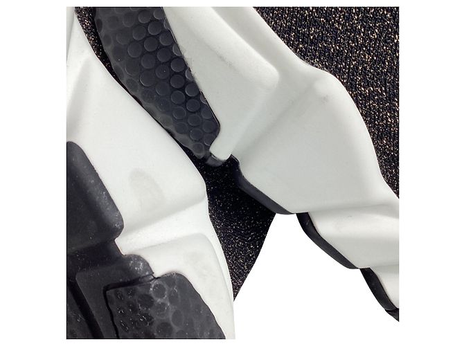 Balenciaga Speed Glitzer Trainer Schuhe aus schwarzem Polyester - Ansicht 11