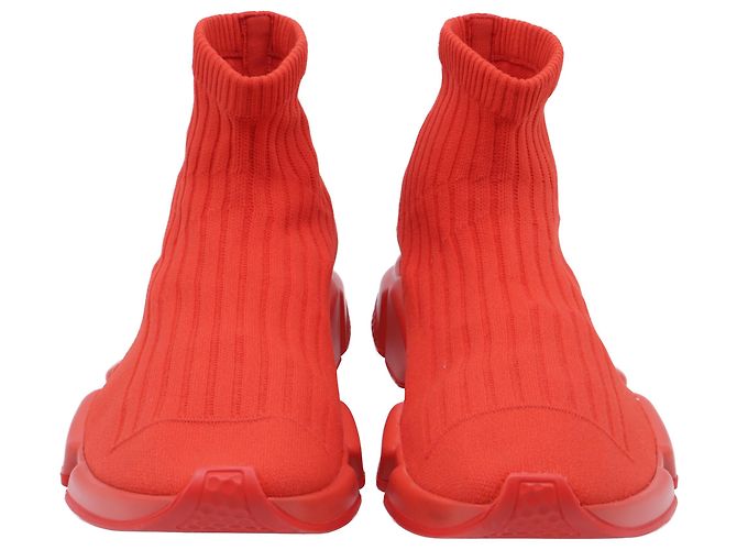 Baskets Speed Balenciaga en polyester rouge - vue 2