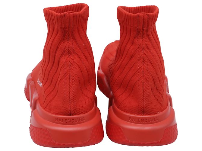 Baskets Speed Balenciaga en polyester rouge - vue 5