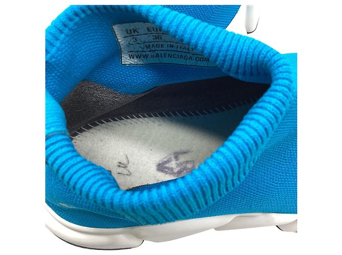 Balenciaga Speed Trainer Schuhe aus blauer Polyester - Ansicht 10