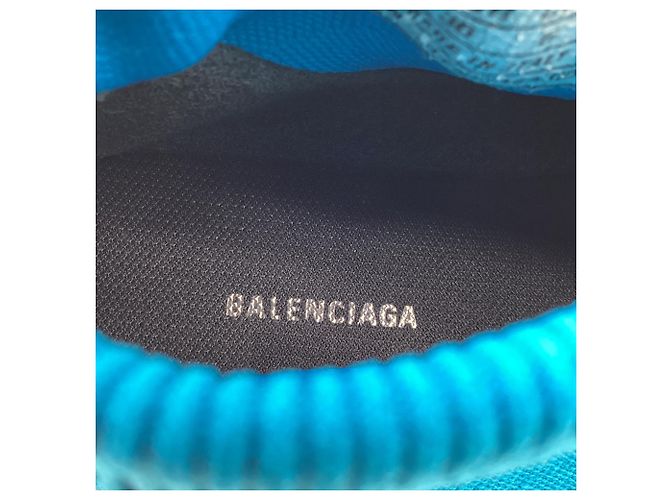 Balenciaga Speed Trainer Schuhe aus blauer Polyester - Ansicht 11