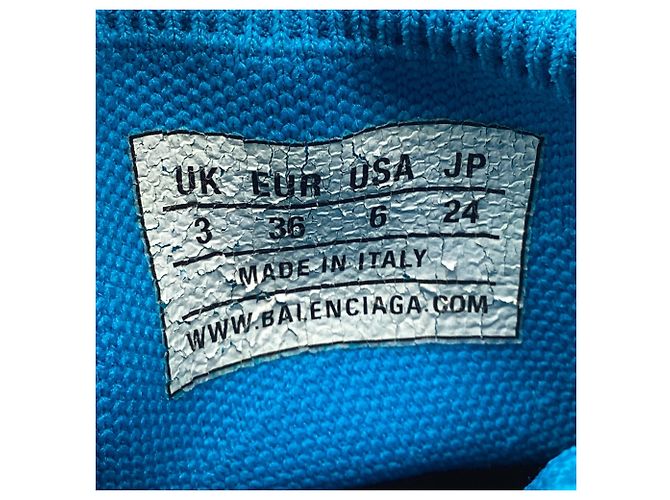 Balenciaga Speed Trainer Schuhe aus blauer Polyester - Ansicht 12